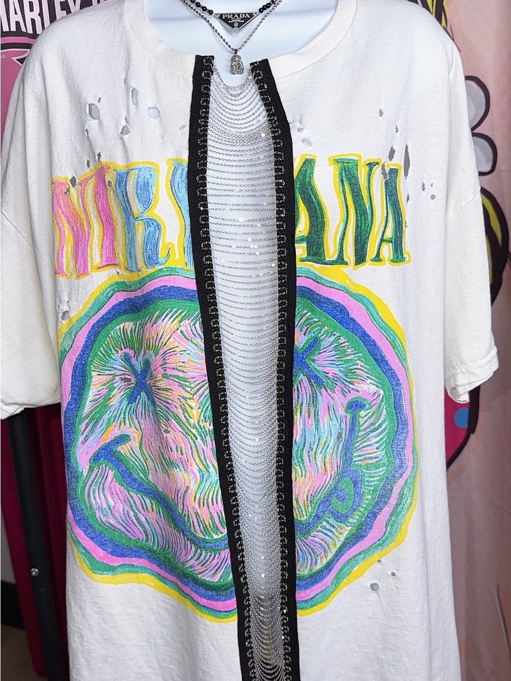 Restyled Nirvana Graphic Tee Multicolor Print